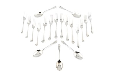 Lot 785 - A service of silver Hanoverian rat-tail...