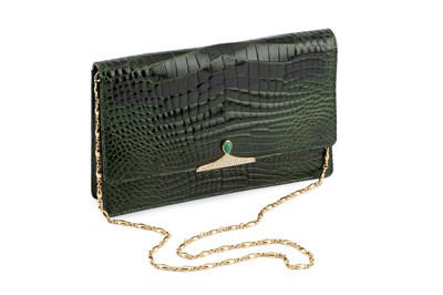 Lot A diamond mounted evening bag, of rectangular...