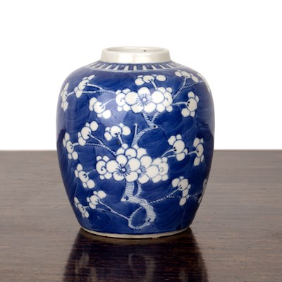 Lot 23 - Small blue and white ginger jar Chinese, 19th...