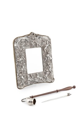 Lot 791 - A silver letter opener, with fox head terminal,...