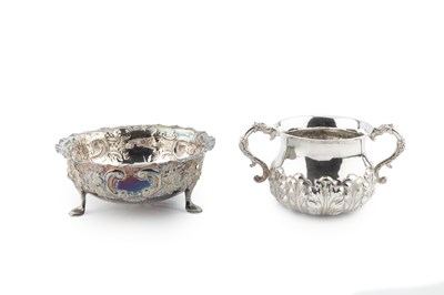 Lot 758 - A late Victorian silver shallow bowl, embossed...