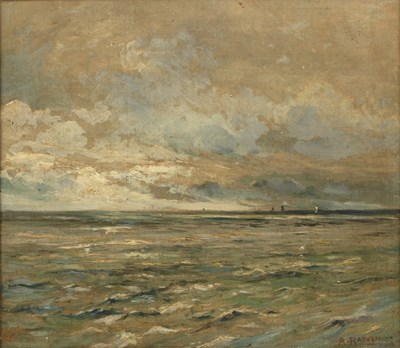Lot 314 - Alfred Rawlings (1855-1939) Seascape, signed,...