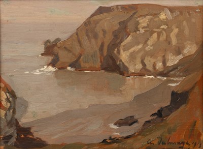 Lot 317 - Algernon Talmage (1871-1939) Coastal scene,...