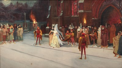 Lot 320 - Circle of Edwin Austin Abbey (1852-1911) Scene...