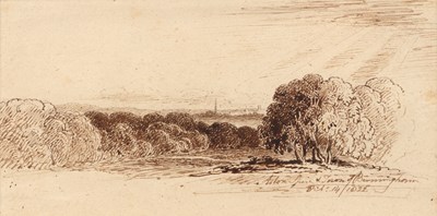 Lot 325 - Circle of David Cox (1783-1859) 'Aston Spire...