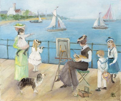 Lot 443 - Rose Cross (20th century) 'At the Seaside',...