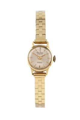 Lot 296 - A lady's bracelet watch, the circular silvered...