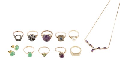 Lot 394 - A collection of jewellery, comprising two...