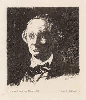 Lot 18 - Edouard Manet Portrait of Charles Baudelaire,...