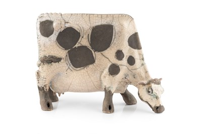 Lot 506 - Lawson Rudge (b.1936) Model of a cow raku,...