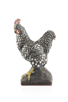 Lot 505 - Lawson Rudge (b.1936) Model of a chicken raku...