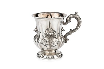 Lot 801 - A William IV silver baluster mug, the shaped...