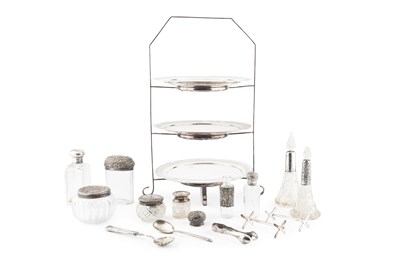 Lot 804 - A collection of eight various silver topped...