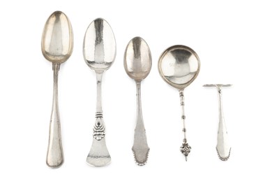 Lot 813 - An early 20th Norwegian silver spoon, with...