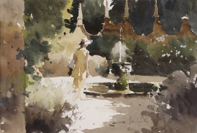 Lot 458 - John Yardley (b.1933) A walk in the garden,...