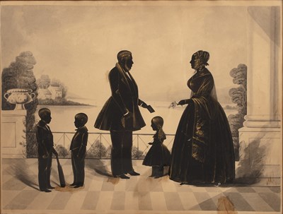 Lot 295 - English School (19th century) A silhouette...