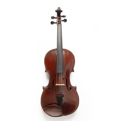 Lot 120 - A violin, with single piece back, reddish...