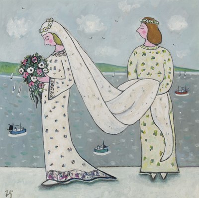 Lot 312 - Joan Gillchrest (1918-2008) Wedding Day oil on...