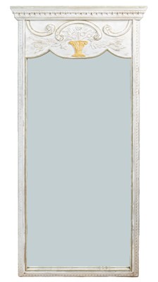 Lot 385 - A painted pine pier mirror