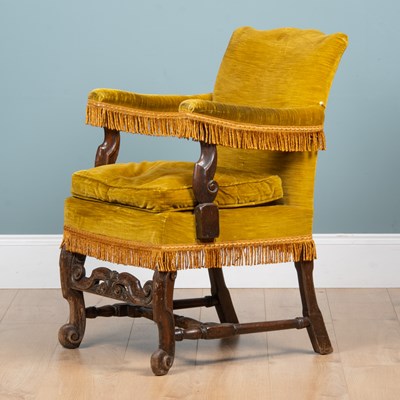 Lot 60 - A small Carolean-style armchair