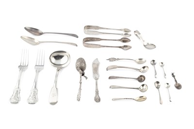 Lot 640 - A collection of silver, to include two pairs...