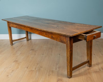 Lot 42 - A 19th century French fruitwood kitchen table
