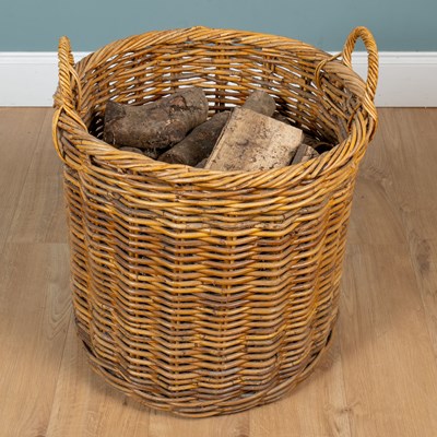 Lot 81 - A wicker log basket