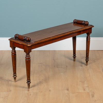 Lot 468 - A Regency mahogany hall bench