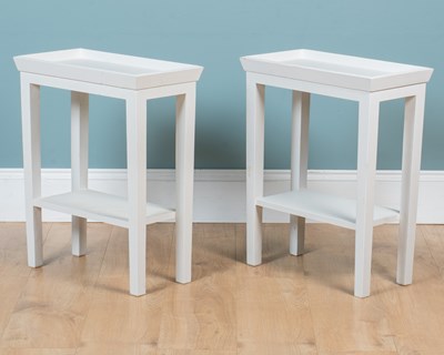 Lot 115 - A pair of Gustavian sofa side tables by OKA
