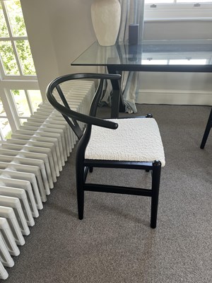 Lot 144 - A set of three Wishbone-style armchairs