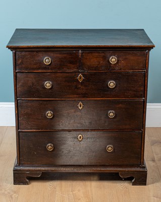 Lot 473 - An 18th century and later small chest of drawers