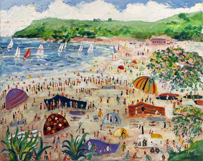 Lot 387 - Simeon Stafford (b. 1956) 'Cornish Cove',...