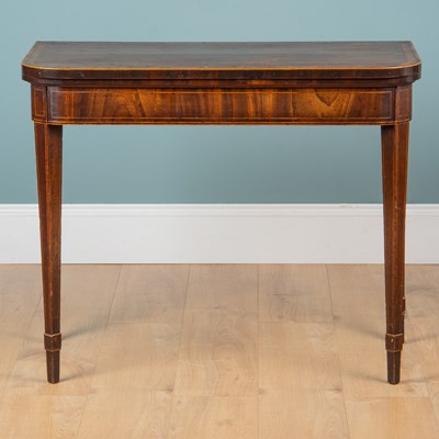 Lot 436 - A George III mahogany D-end card table