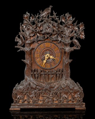 Lot 20 - A 19th century cuckoo mantel clock