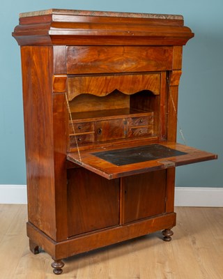 Lot 484 - A 19th century mahogany secrétaire à abattant