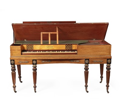 Lot 147 - A William IV mahogany and parquetry inlaid...