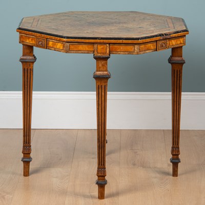 Lot 386 - A pair of hall chairs and an occasional table