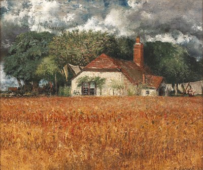 Lot 406 - Richard Eurich (1903-1992) 'Cornfield Cottage',...