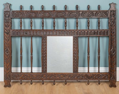 Lot 44 - An antique carved oak panel