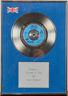 Lot 1257 - "I feel like Buddy Holly." silver certified record