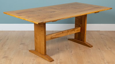 Lot 480 - An oak refectory table