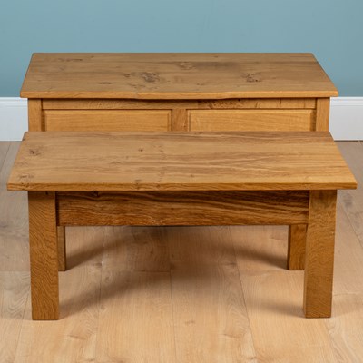 Lot 330 - An oak coffer and a low table