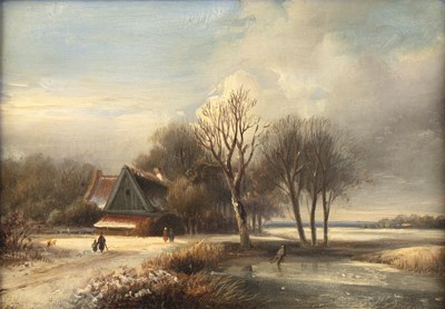 Lot 492 - Willem Bodeman (1806 - 1880) A Winter...