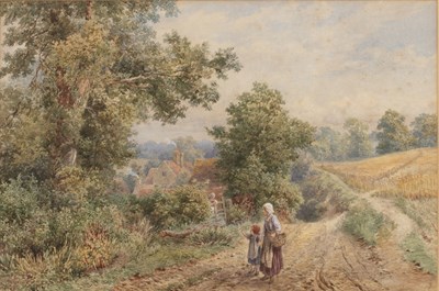 Lot 399 - Myles Birket Foster (1825 - 1899) A mother &...