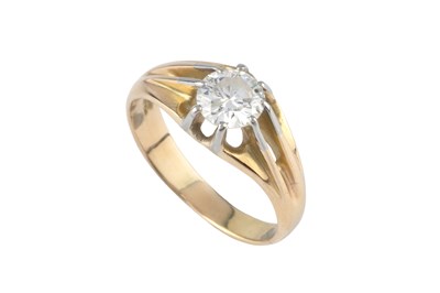 Lot 37 - A diamond single stone ring, the round...