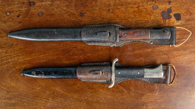 Lot 1251 - Two German World War II period bayonets