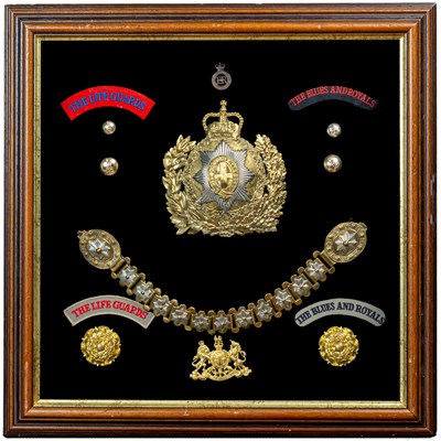 Lot 1248 - A cased group of military regalia