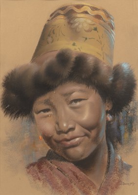 Lot 513 - G. Douglas Portrait of an Indonesian youth,...