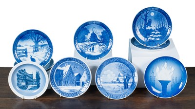 Lot 1285 - A collection of Royal Copenhagen plates and others