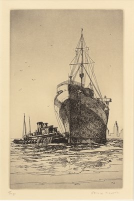 Lot 53 - Philip Kappel (1901-1981) A moored sailing...